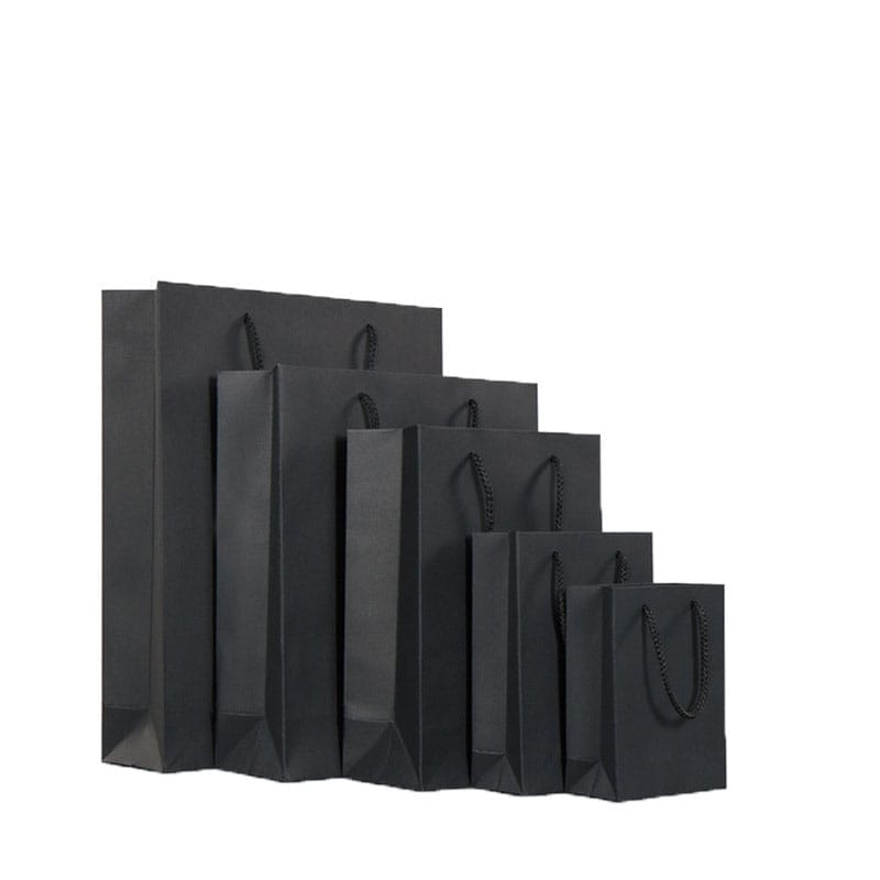 SKU: YORKN24338 Medium Black Paper Bags With Handles