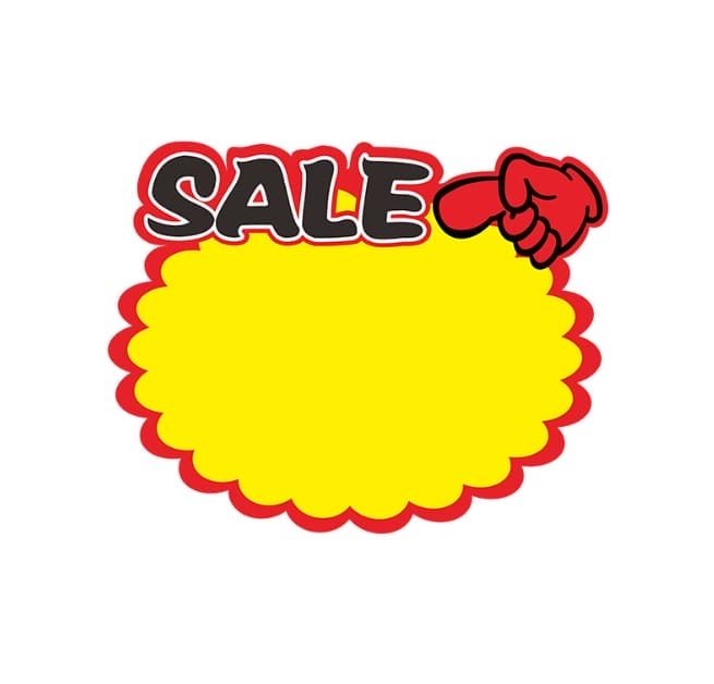 SKU: YORKN33586 Supermarket Sale Promotion Advertising Sign Price Tags Pop Paper